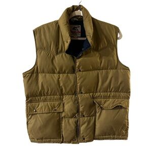 Vintage down vest, tan size medium cozy